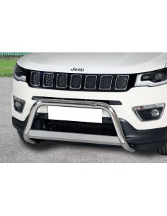 Bullbar anteriore OMOLOGATO SUV Jeep Compass 2017 2018 2019 2020 2021 e  Hybrid 2022- diam 76mm mod Small acciaio inox anche nero opaco - Marco Rigon