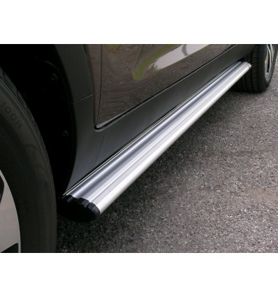 Tubi laterali ovali di protezione in alluminio Kia Sportage 2010-2015