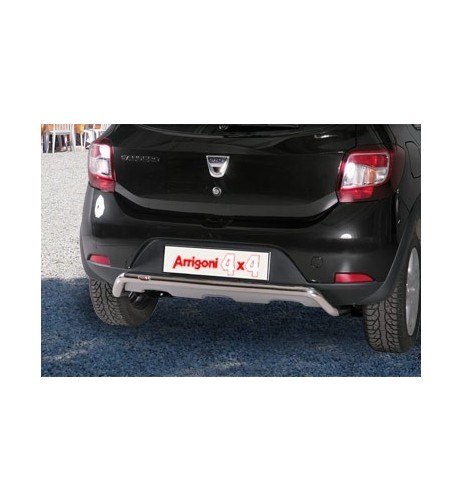 Tubo protezione posteriore inox lucido 50mm Dacia Sandero Stepway 2013 2020