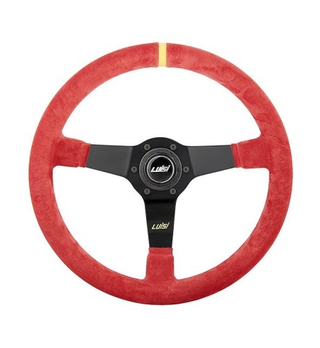 Volante universale Luisi Mirage Corsa 350mm in camoscio rosso