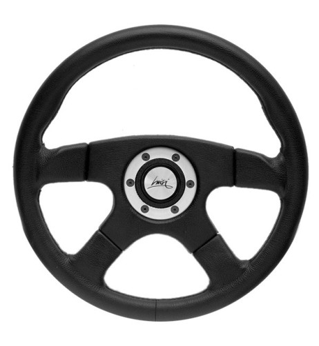 Volante sportivo Tuning Eco-Pelle nera Montecarlo 320mm