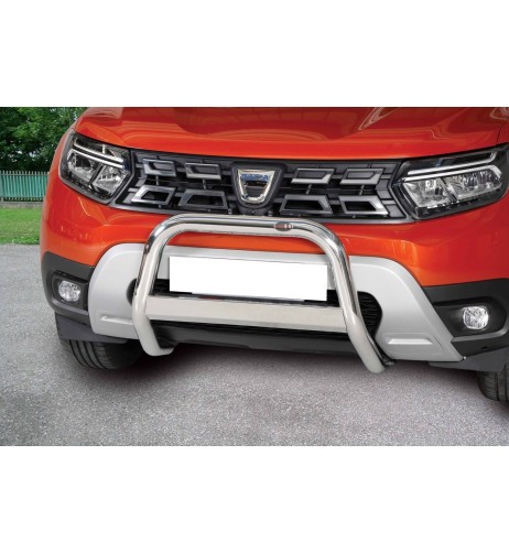 Bull Bar protezione anteriore inox lucido 60mm Dacia Duster 2021 2023