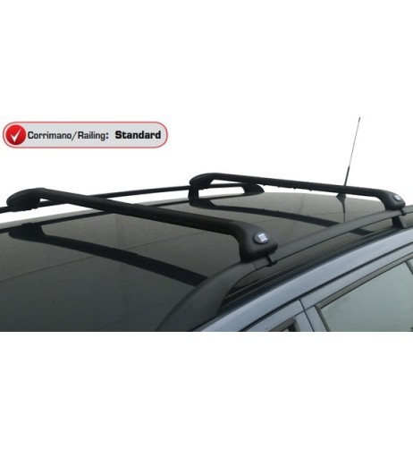 Barre portatutto alluminio nero corrimano standard Citroen C5 SW dal 2008