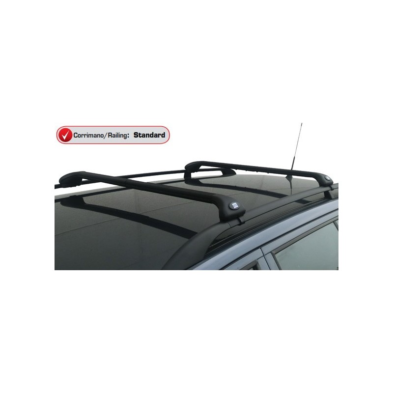 Barre portatutto alluminio nero corrimano standard Jeep Renegade dal 2014