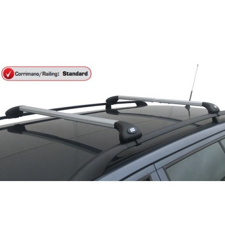 Barre portatutto alluminio silver corrimano standard Citroen C5 SW dal 2008