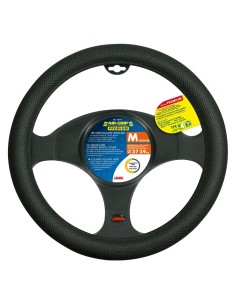 Coprivolante Copri Volante Auto Nero 37-39cm Con Presa Comfort Pelle  Microfibra