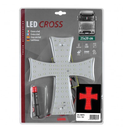 Croce a Led 24V per Camion Rosso