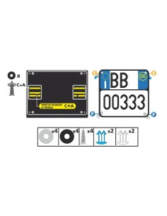 Porta targa di prova magnetico con tasca porta documenti