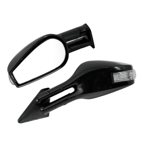 Specchietti retrovisori auto molla nero led Race 6