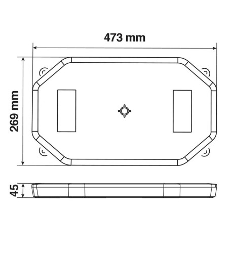 Lampeggiante a base magnetica con quattro tipologie di flash