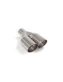 Terminale di scarico doppio rotondo Ø80mm L225 Ragazzon RO.2x80
