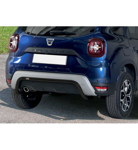 Tubo protezione posteriore inox black 60mm Dacia Duster 2018 2023