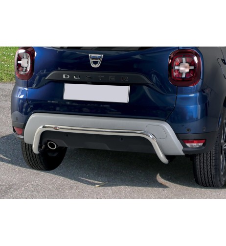 Tubo protezione posteriore inox lucido 60mm Dacia Duster 2018 2023