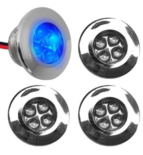 Kit 4 luci led per esterni colore BLU