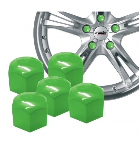 Set 20 copribulloni universali VERDE 17mm ruote Simoni Racing