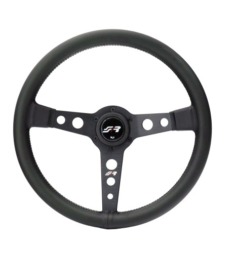 Volante sportivo eco pelle nera 350mm Simoni Racing Grinta