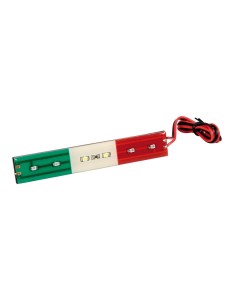 2 luci di ingombro laterali a LED, 12/24 V. Colore: rosso/bianco