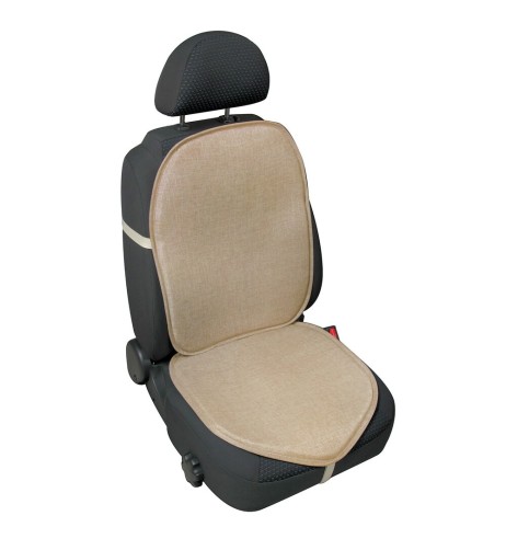 Schienale coprisedile singolo fresco lino naturale estivo per auto Beige