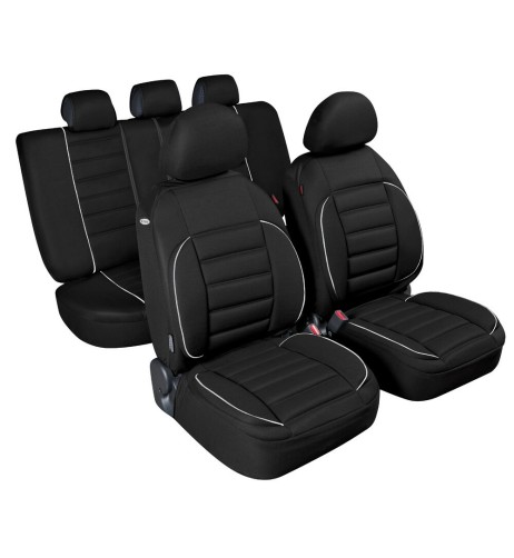 Set completo coprisedili fodere imbottiti De Luxe Sport Edition NERO