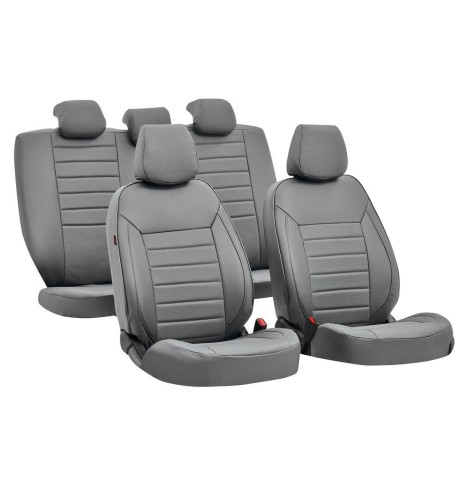 Set fodere coordinate universali auto in similpelle grigio