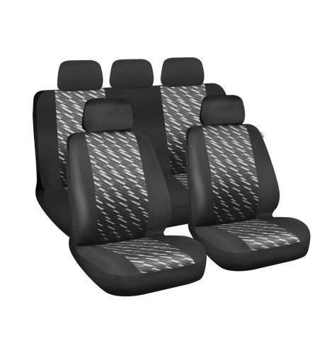 Set fodere coprisedili universali auto Free Nero Grigio