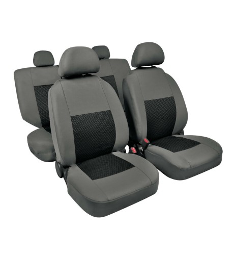 Set fodere coprisedili universali auto Linear nero grigio