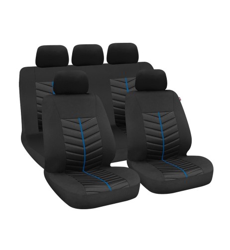 Set fodere coprisedili universali auto Rapid Nero Blu