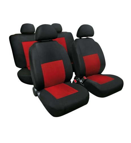 Set fodere coprisedili universali auto Sport rosso nero