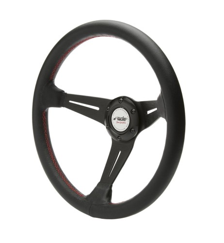 Volante sportivo a calice vera pelle nera 350mm Simoni Racing Class