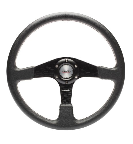 Volante sportivo eco pelle nero 380mm Simoni Racing Defender 38