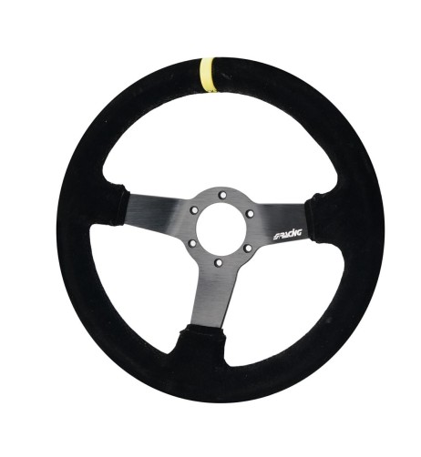 Volante sportivo a calice camoscio nero 320mm Simoni Racing Carrera