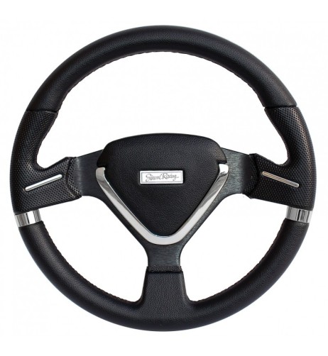 Volante sportivo eco pelle nero 350mm Simoni Racing Montecarlo 35