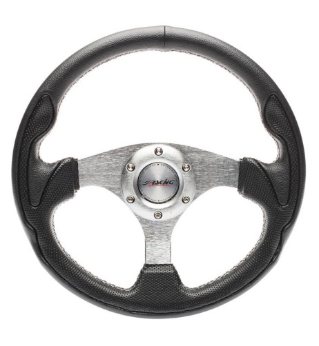 Volante sportivo eco pelle nero 320mm Simoni Racing Interlagos