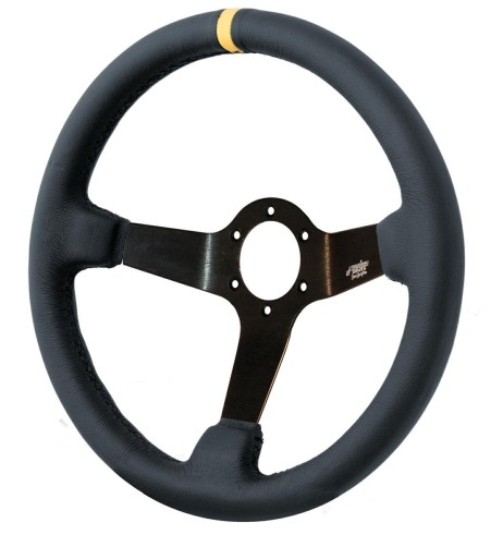 Volante sportivo a calice eco pelle nero 350mm Simoni Racing Carrera