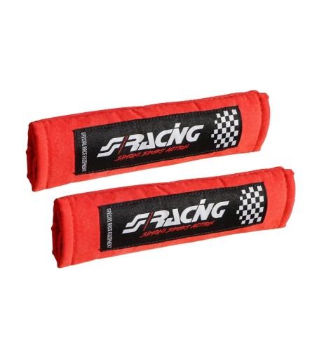 Kit 2 copricintura sicurezza sportivo Simoni Racing microfibra rossa CC2 R 