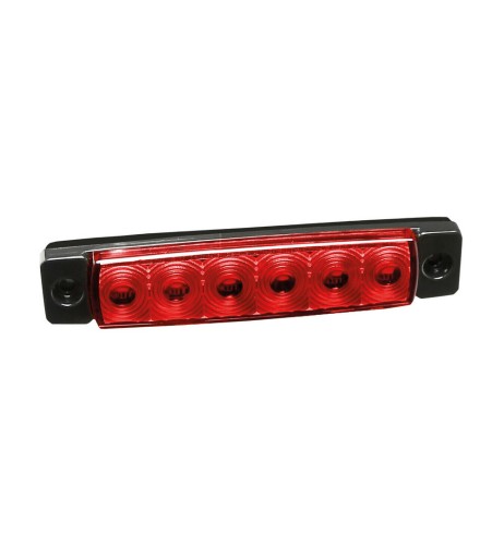 Luce ingombro a 6 Led montaggio in superficie 12 24V rosso