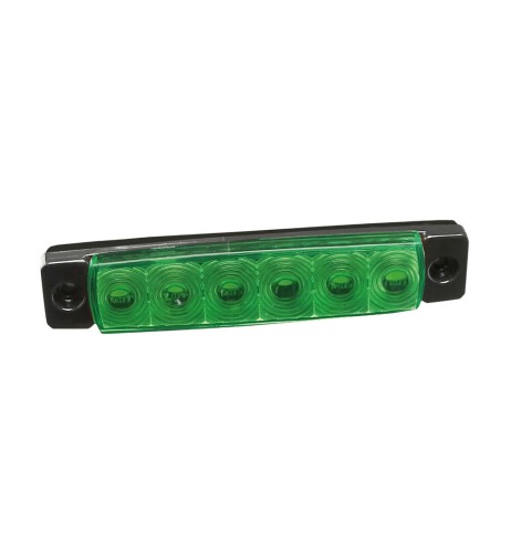 Luce ingombro a 6 Led montaggio in superficie 12 24V verde