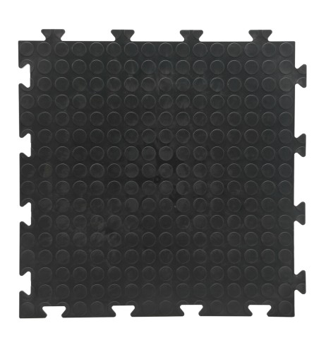 1pz Piastrella in pvc antiscivolo pavimento 500x500x8mm Nero